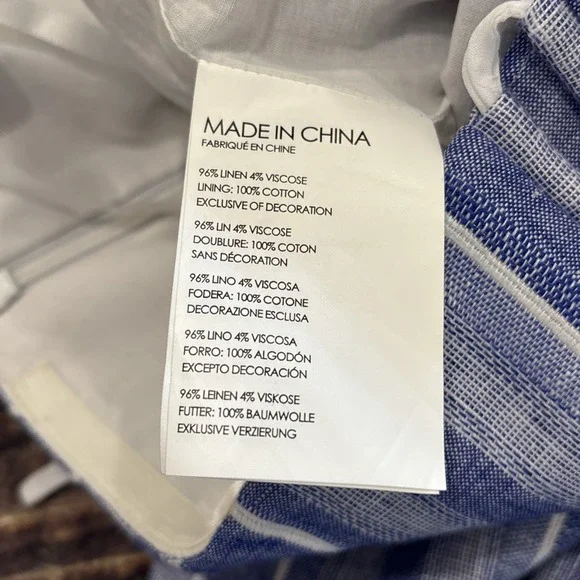 Club Monaco Allentin Linen Blend Jumpsuit Strapless Wide Leg Size 2 - Picture 13 of 13